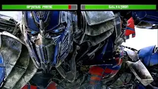 Transformers: Age of Extinction | Optimus Prime vs Galvatron, with Healthbars