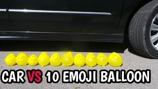 Experiment | CAR VS 10 EMOJI BALLOON