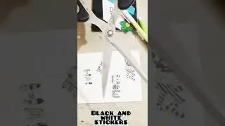 Black⚫ and White ⚪ stickers 😇😇easy//shorts