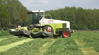 Gras maaien bij Eshuis deel 1 : Claas Jaguar 690 SL en Claas Disco triple maaier (2021)
