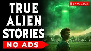True Alien & UFO Encounter Stories For Sleep | 🛑 NO ADS | Bedtime Rain Sounds Black Screen Vol. 12