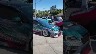 Crazy wrap reveal on a widebody Subaru WRX STi #autofactor #subaru #wrx #widebody #wrap #SicSuby