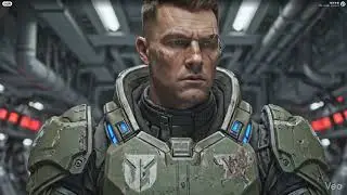 GEMINI VEO AI SHORT MOVIE STARCRAFT HUMAN SOLDIER LANDING ON MARS TO CHECK ON SIGNS OF LIFE