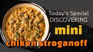 to day special discovering  mini chicken stroganoff, mini food .miniature kitchen .
