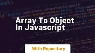 Array to object in javascript