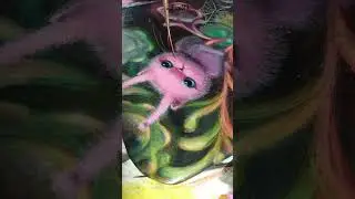 ❀ The Rainbow Kittypillar ❀ new contemporary lowbrow painting