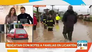 Vecinos están refugiados en segundos pisos de sus casas en Licantén. Tu Día, Canal 13
