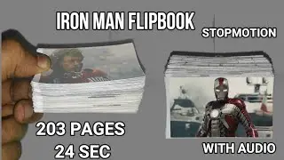 Iron Man - Flip book / Stop motion with audio .