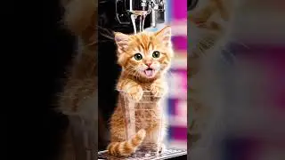 Sipping from cup, this kitten nearly steals show with its playful antics