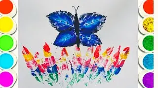 Leaf printing activity| Butterfly|preschool activity|easy step by step activity