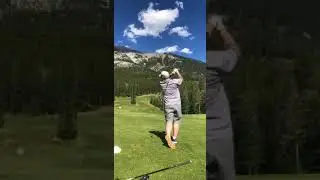 Silvertip golf course! On the driving range Before a 9 hole round in Canmore Alberta!