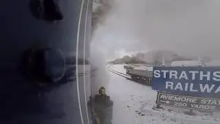 Steam in the Snow: Strathspey Railway Caledonian 828 with the 1st Santa Express of 2017