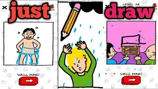 Just Draw ✏️drawing puzzles gameplay ( Fanny games )