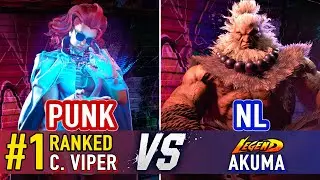 SF6 🤜 Punk (#1 Ranked C. Viper) vs NL (Akuma) 🤛 Street Fighter 6 High Level Gameplay