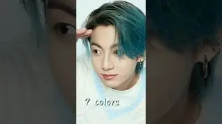 BTS JK with different hair colors 🌈 #bts #jungkook #haircolors #jkedit #7colors #btshorts #btsedits