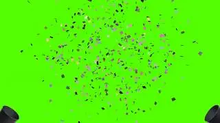 Confetti Canons ✩ HD Greenscreen / Chroma Key