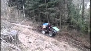 První zkouška navijáku v lese