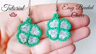 Beaded Clover Earrings - Tutorial 🍀