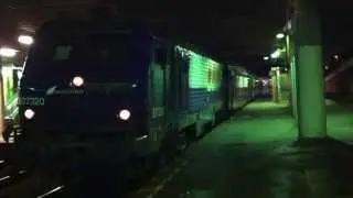 D&eacute;part d'une locomotive bb27000 + rame vb2n transilienne de la gare de viroflay rive gauche