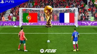 PORTUGAL VS FRANCE | WORLD CUP FINAL 2026 | RONALDO VS MBAPPE | FC 26 PENALTY SHOOTOUT - PS5