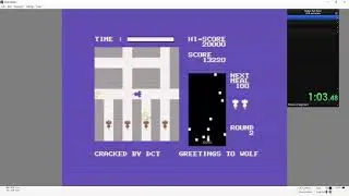 C64 speedrun Radar Rat Race (レーダーラットレース) [1981]W.R. 20.000 point  2:12.53 (frame by frame)