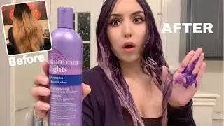 I TRIED PURPLE SHAMPOO UNDER $20!!!😱😍 (BEFORE AND AFTER)
