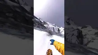 Super sketchy corkscrew Snowboard jump 😰