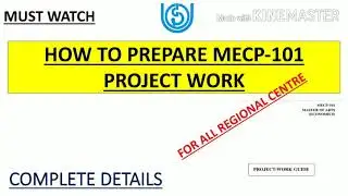 How to prepare MECP-101 project work of Ignou|| gyaanbhandar