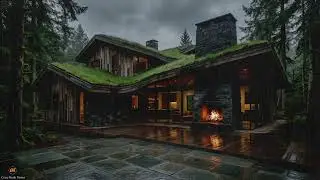 Gentle Heavy Rain Sound in the Evening for a Calm, Cool, and Deeply Soothing Rainy Day Atmosphere
