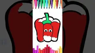 Let's Draw a Cute Bell Pepper for Kids | Easy Bell Pepper Drawing Tutorial