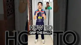 Fast Bowler Grip on Leather Ball! #shorts