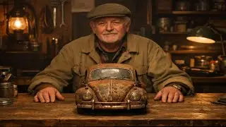 Restoring a Rusty VW Beetle Model | Silent ASMR Restoration (So Satisfying)