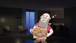 beard burger master from parappa 2 comes and breaks into scott the woz's house.mp4