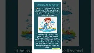 Water 💦 - Importance of Water #waterimportance #water #watercolor #youtubeshorts #paragraph #viral