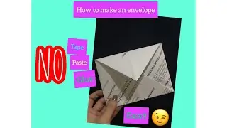 Envelope origami - easy! how to make envelope no paste, glue or tape needed! Quick and easy!