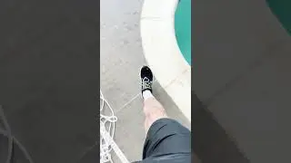 Wet On Cloudmonster Running Shoes Squishing Around the Pool Deck #wetshoes #swimmingfullyclothed