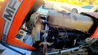 How to remove the Radiator on a Massey Ferguson 245  DIESEL tractor 