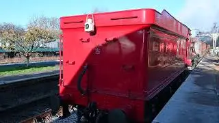 Wightwick Hall tender first arriving at Horsted Keynes station.