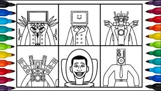 SKIBIDI TOILET - TITAN TV MAN & TITAN CAMERAMAN & SPEAKERMAN Coloring Pages | NCS Music #887