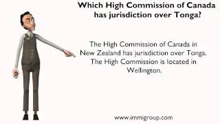 Which High Commission of Canada has jurisdiction over Tonga?