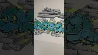 Brick Busting Graffiti, (DEMO1) (VintageMan Beats) #graffiti #shorts #art