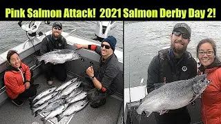 Pink Salmon Attack! 2021 Juneau Salmon Derby Day 2 of 3 - Alaskan Salmon Fishing - Juneau, Alaska!