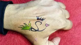 S letter new tattoo design hand tattoo (long video) #tattoo #art 