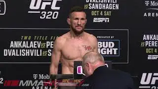 UFC 320 Official Weigh-Ins: Merab Dvalishvili Cuts It Close
