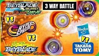 BEYBLADE BURST QuadDrive vs. HyperSphere vs. Dynamite Battle