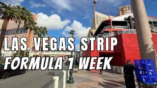 Las Vegas Strip Morning Walking Tour Formula 1 Week 2025! Holiday Decorations & More