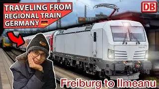 Germany Regional Train Travel 🇩🇪 Freiburg to Ilmeanu 🚇 Sharing my journey experience 🫣 Freezing cold