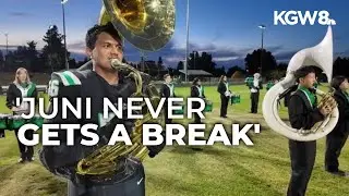 Parkrose High's Juni Napaa juggles football, marching band, and 4.0 GPA