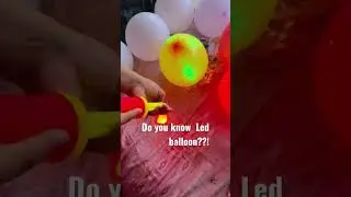 How to blow LED lights balloons 🎈 #birthdaydecoration #shorts #ledballon #party