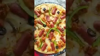 Tasty Chicken Sausage Pizza 😍 #shorts #streetfood #viral #trending